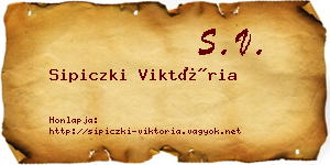 Sipiczki Viktória névjegykártya