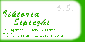 viktoria sipiczki business card